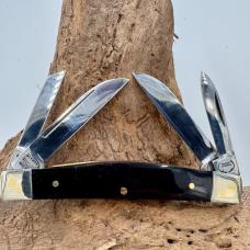 BUCK CREEK OF GERMANY 3 5/8" CLOSED BUFFALO HORN 4 BLADE CONGRESS 1095 S.S BLADE