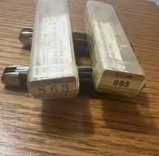 2 VINTAGE '74-'80 SCHRADE NY USA POCKET KNIVES 895 & 863 - VIEW TUBE BOX - NOS