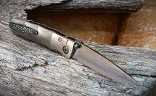 Mcusta MC-33D Shinra Take VG-10 Core Damascus Blade 3.75" Bamboo Damascus Seki Japan Folding Knife