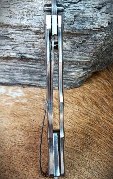 Mcusta MC-33D Shinra Take VG-10 Core Damascus Blade 3.75" Bamboo Damascus Seki Japan Folding Knife
