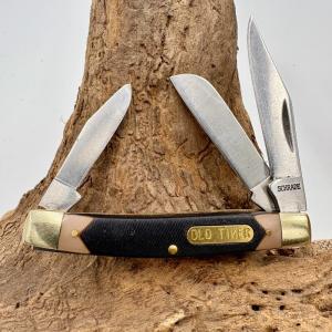 Schrade Old Timer Middleman Pocket Knife Stainless Steel Blades Delrin 204
