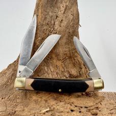 Schrade Old Timer Middleman Pocket Knife Stainless Steel Blades Delrin (204)