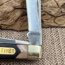 Schrade Old Timer Middleman Pocket Knife Stainless Steel Blades Delrin (204)