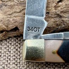 Schrade Old Timer Middleman Pocket Knife Stainless Steel Blades Delrin (204)