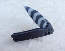 Kershaw Bel Air Knife Black Aluminum Handle Tiger Stripe MagnaCut Blade 6105TS - New