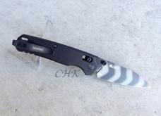 Kershaw Bel Air Knife Black Aluminum Handle Tiger Stripe MagnaCut Blade 6105TS - New