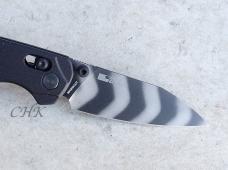 Kershaw Bel Air Knife Black Aluminum Handle Tiger Stripe MagnaCut Blade 6105TS - New