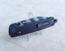 Kershaw Bel Air Knife Black Aluminum Handle Tiger Stripe MagnaCut Blade 6105TS - New