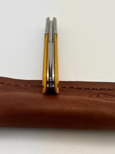 KROO CUSTOM ALVS GOLD LIP PEARL RWL 34 STEEL CLIP POINT BARLOW FILEWORK