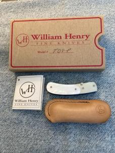 Vintage WILLIAM HENRY Fine Knives, Model T08 Persian Linerlock Folding Knife MIB