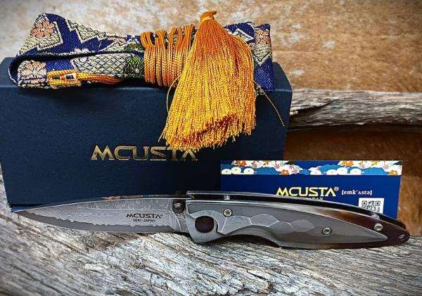 Mcusta MC-31D Shinra Kasumi VG-10 Core Damascus Blade & 3.75" Handle Seki Japan Folding Knife