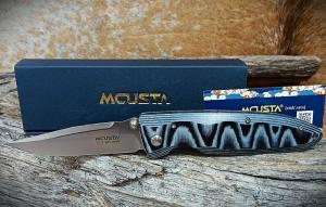 Mcusta MC-10V Classic Wave 4.37" Closed VG-10 Blade Blue Micarta Scales Folding Knife