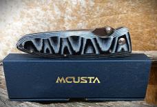 Mcusta MC-10V Classic Wave 4.37" Closed VG-10 Blade Blue Micarta Scales Folding Knife