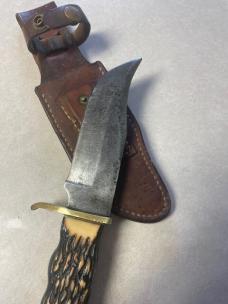 Vintage Schrade USA 171UH hunting knife w/original leather sheath