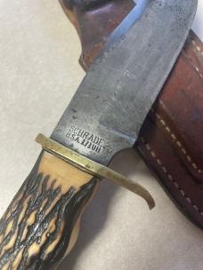 Vintage Schrade USA 171UH hunting knife w/original leather sheath