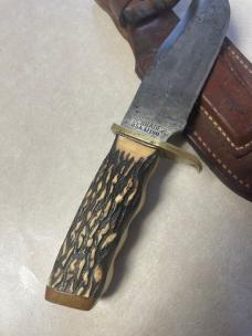 Vintage Schrade USA 171UH hunting knife w/original leather sheath