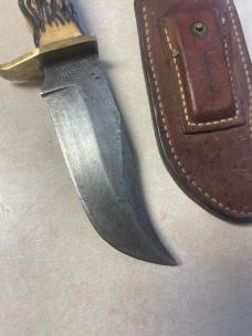 Vintage Schrade USA 171UH hunting knife w/original leather sheath