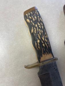 Vintage Schrade USA 171UH hunting knife w/original leather sheath