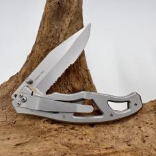 GERBER PARAFRAME I GRAY FOLDING POCKET KNIFE Serrated Blade Clip Thumbstud (212)