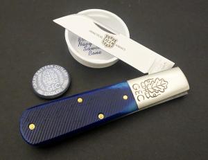 Great Eastern Cutlery 86 Boomtown Barlow Navy Blue Sawcut Bone GEC 863125SS