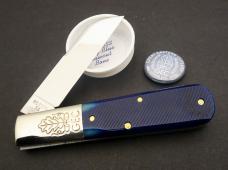 Great Eastern Cutlery #86 Boomtown Barlow Navy Blue Sawcut Bone GEC 863125SS
