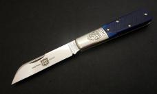 Great Eastern Cutlery #86 Boomtown Barlow Navy Blue Sawcut Bone GEC 863125SS