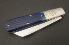 Great Eastern Cutlery #86 Boomtown Barlow Navy Blue Sawcut Bone GEC 863125SS