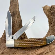 Case XX USA 6265 Vintage Folding Hunter Knife, 1940-1964, Jig Bone Handles (198)