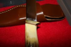 GERBER C375 Stag Vintage Fixed Blade Knife 