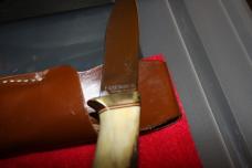 GERBER C375 Stag Vintage Fixed Blade Knife 