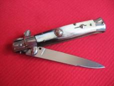 Vintage TRANSITIONAL 7" Italian STILETTO Horn Switchblade Knife.