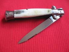 Vintage TRANSITIONAL 7" Italian STILETTO Horn Switchblade Knife.