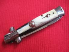 Vintage TRANSITIONAL 7" Italian STILETTO Horn Switchblade Knife.