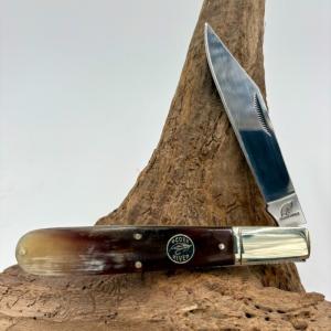 OCOEE RIVER LARGE GRAND DADDY BARLOW FOLDING POCKET KNIFE OX HORN HANDLES (194)