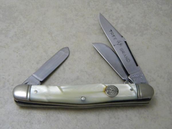 Boker USA Tree Brand 8588 Imitation Pearl Stockman Knife