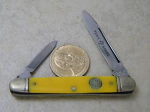 Boker USA Tree Brand 1428 Yellow Equal End Pen Knife