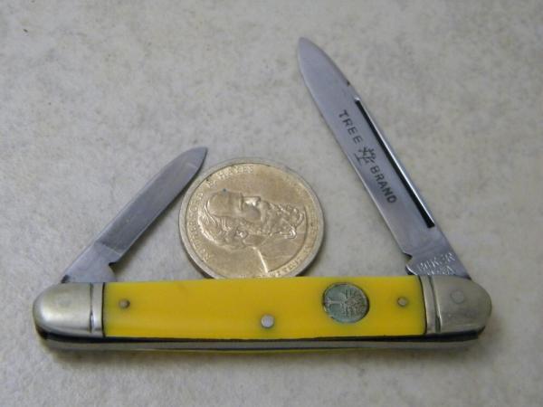Boker USA Tree Brand 1428 Yellow Equal End Pen Knife