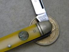 Boker USA Tree Brand 1428 Yellow Equal End Pen Knife