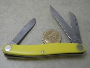 Camillus NY USA 61 Big Eye Yellow Stockman Knife