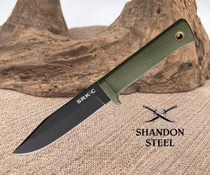 Cold Steel SRK Compact Fixed Knife Clip Point Kray-Ex Handle CS-49LCKD-ODBK