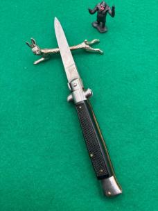 Vintage 9” C Jul Herbertz Stiletto with black checkered scales