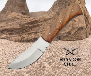 Upsweep Patch Knife Western Fixed Blade Hunting Skinner DH-7987 w Leather sheath