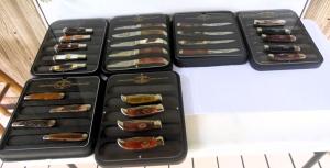 27 MINT KABAR CLUB KNIVES PLUS 6 WALL MOUNTS PRE OWNED GREAT CONDITION 1981-1999