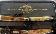 27 MINT KABAR CLUB KNIVES PLUS 6 WALL MOUNTS PRE OWNED GREAT CONDITION 1981-1999