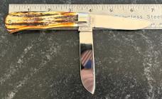 Great Eastern Cutlery Northfield 2007 73 Scout Trapper Burnt Stag Unused 