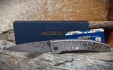Mcusta MC-114D Forge Tsuchi VG-10 Core Damascus Blade 4.85" Closed Hammer Finished Framelock Knife