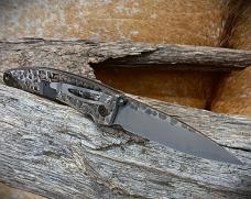 Mcusta MC-114D Forge Tsuchi VG-10 Core Damascus Blade 4.85" Closed Hammer Finished Framelock Knife