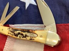 Case xx 2002 Whittler (MDL# 6.5383 WH SS) w/ Fantastic Bone Stag Handles -NOS