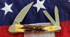 Case xx 2002 Whittler (MDL# 6.5383 WH SS) w/ Fantastic Bone Stag Handles -NOS