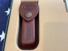 Case xx 2002 Hobo Knife w/ Chestnut Brown Bone Handles & Sheath + Lighter -Mint NOS